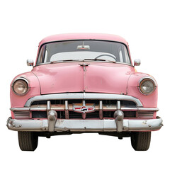 pink car isolated on white background. pink car genrated by AI.


