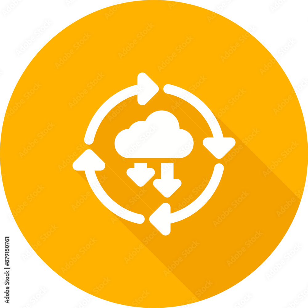 Sticker continuous deployment vector icon