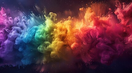 Spectrum of colors blending in artistic chaos