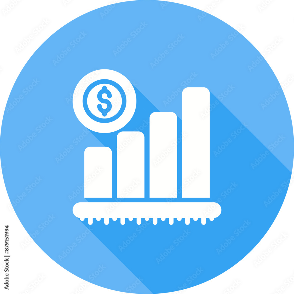 Sticker growth vector icon