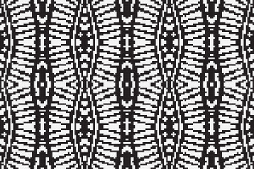 Ethnic seamless monochrome pattern vector image. Aztec geometric background. Tribal print. Navajo fabric. Modern abstract wallpaper. Vector illustration.