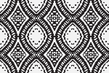 Ethnic seamless monochrome pattern vector image. Aztec geometric background. Tribal print. Navajo fabric. Modern abstract wallpaper. Vector illustration.