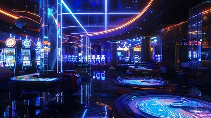 Futuristic Casino Interior Design