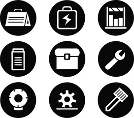 set of workshop icon illustration.  communication, business, management, leadership, seminar, support, person