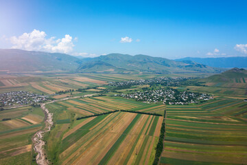 Panoramic view of landscape and mountains against sky,Armenia