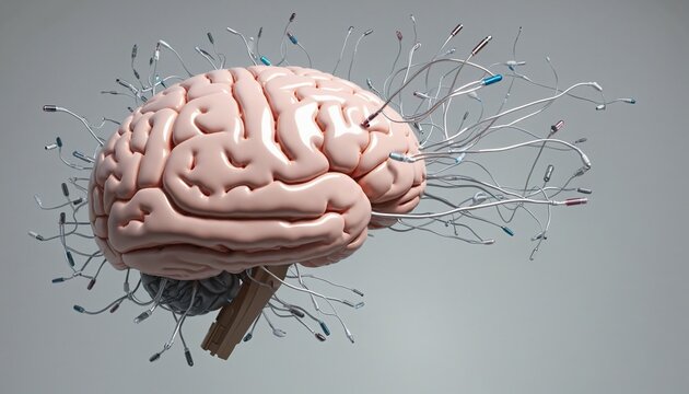 Human brain tumor concept graphic