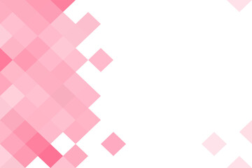 Pink mosaic pixel background with copy space. Gradient abstract tile background. Artistic puzzle background.