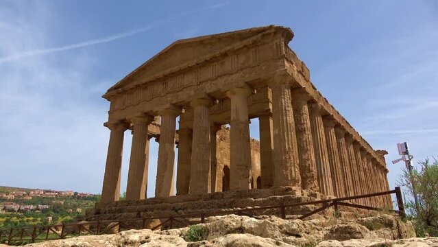 Agrigento is the Italian Capital of Culture 2025. Temple of Concordia in Valley of the Temples, Agrigento , Sicily (Italy)