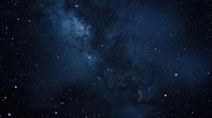 Starry night sky panoramic view