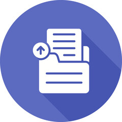 Fototapeta premium Document Upload Vector Icon