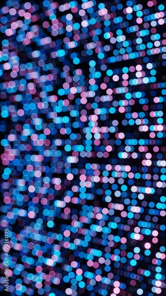 Aufkleber abstract 3d structure with pink and purple mesh and neon bokeh background