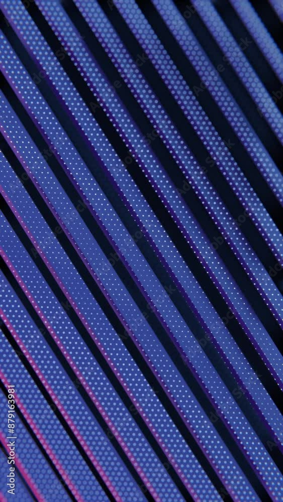 Aufkleber Abstract Pattern with Diagonal Stripes and Hexagonal Dots in Purple and Blue

