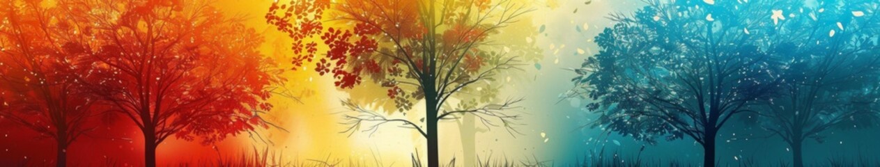 Colorful Abstract Autumn Leaves Background: Ethereal Display Perfect for Mobile and Computer Wallpapers, Featuring Beautiful Natural Seasonal Patterns, High-Resolution AI-Generated