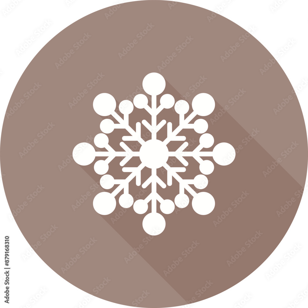 Sticker snow vector icon