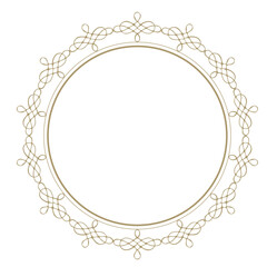シンプルなゴールド装飾レース枠