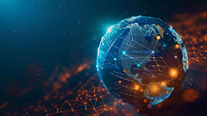 A digital globe symbolizing global reach and connection