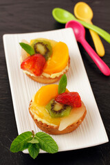 Fruit tartlets.