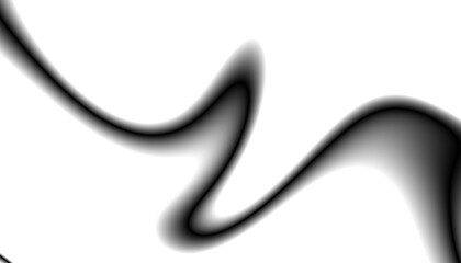 Blurred transparent gradient background. Elegant black wavy line on Transparent png overlay background