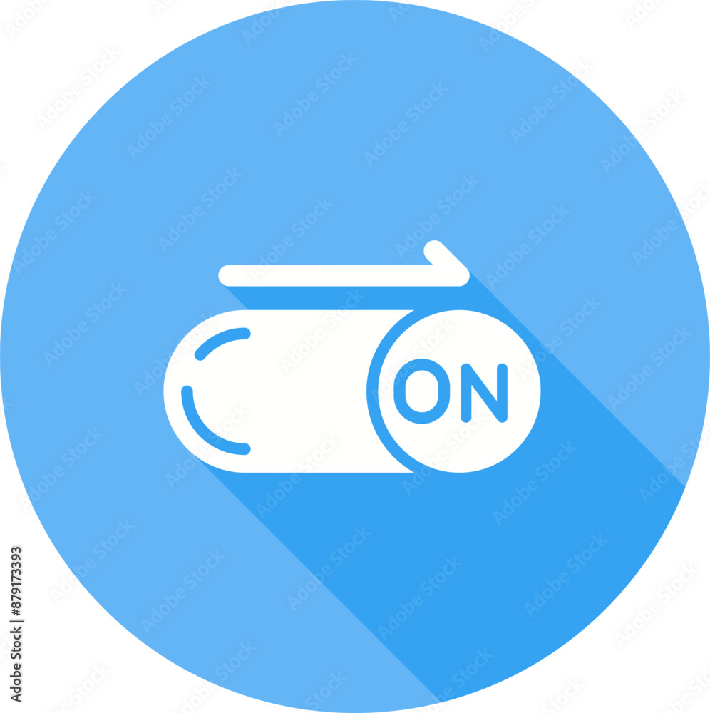 Sticker on button vector icon