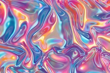 Obraz premium Colorful abstract illustration with holographic colors, seamless tile pattern