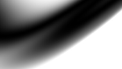 Blurred transparent gradient background. Elegant black wavy line on Transparent png overlay background