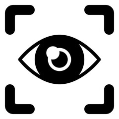 camera on icon, glyph icon style