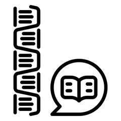 DNA icon, line icon style