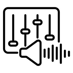 audio icon, line icon style