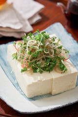 縮緬雑魚をのせた冷奴