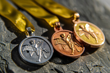 Fototapeta premium the medals from the Paris 2024 Olympic Games