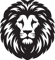 Lion Head silhouette  vector art illustration 