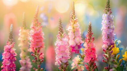 Obraz premium Soft focus flowers in dreamy garden