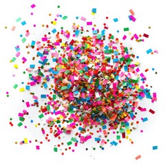 Obraz premium Confetti isolated white background