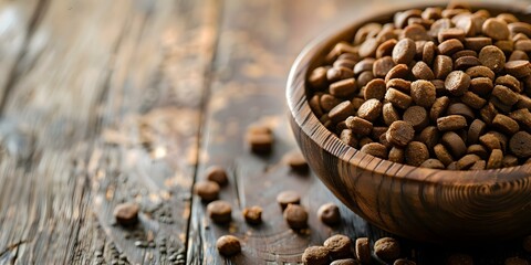 Nourishing and Natural Pet Food for Cats and Dogs to Promote Wellbeing. Concept Healthy Eating, Pet Wellness, Natural Ingredients, Nourishing Recipes, Animal Nutrition