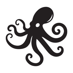 Octopus silhouette vector