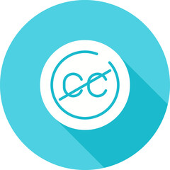 Obraz premium Closed Captions Circle Vector Icon
