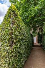 Waldstein Garden and Wallenstein Palace that houses the Senate of the Czech Republic in Prague