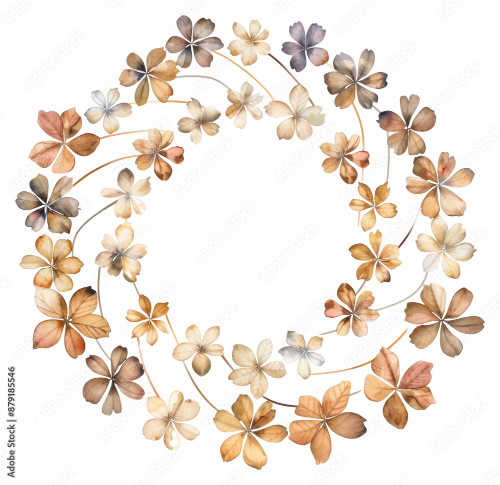 Sticker png little flower circle border pattern jewelry wreath.