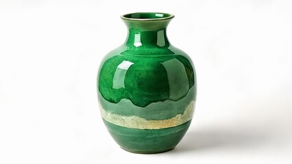  Elegant green vase with gold accents perfect for home decor