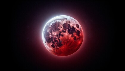 strawberry moon in space