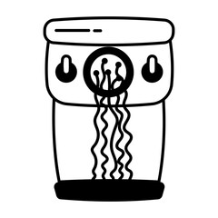 A pasta maker icon designed in glyph style 