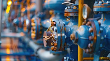 Fototapeta premium a section of a natural gas processing plant