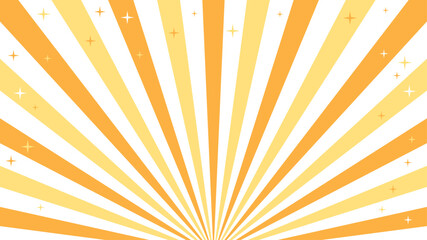放射線　集中線　スターバースト　キラキラ　オレンジ　黄色　背景