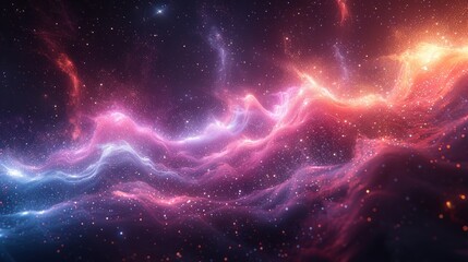 Obraz premium Abstract neon light, fluorescent glow of neon lights, illustration of exhibition background.