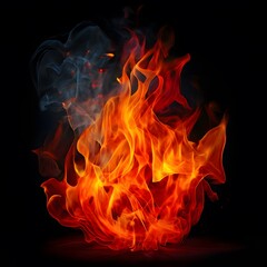 Dynamic Flames Igniting the Darkness generative in AI