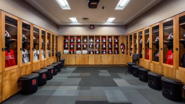 Football Locker room interior