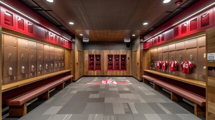 Football Locker room interior