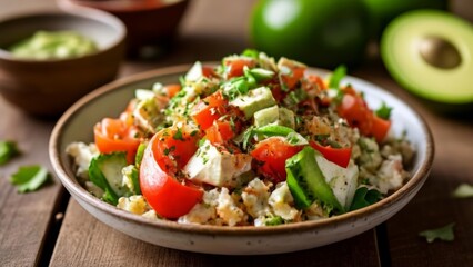  Fresh and vibrant salad ready to be savored