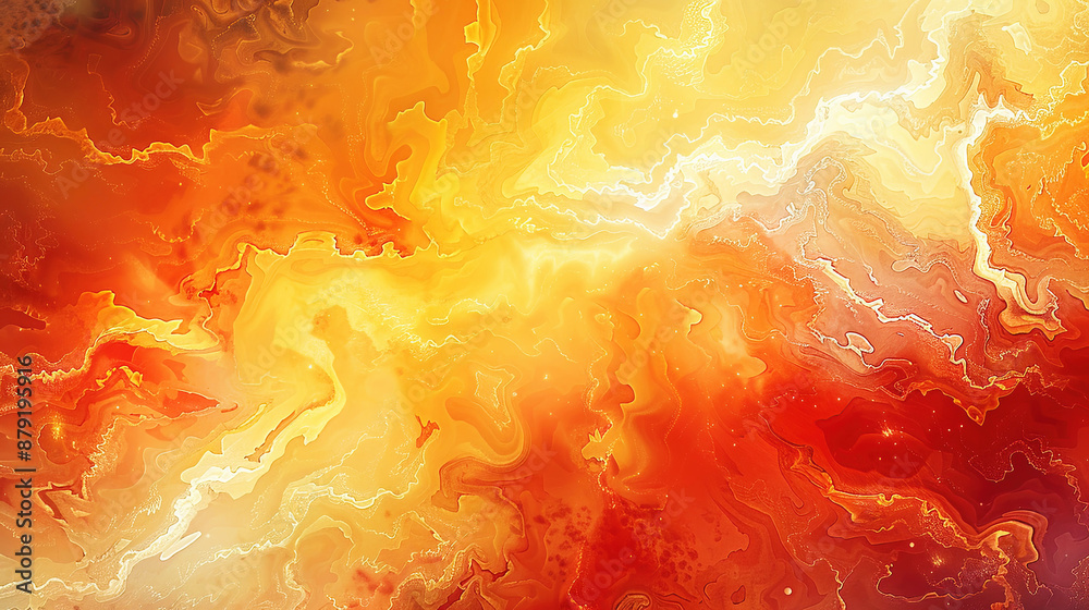 Wall mural abstract romanesque style art background with warm color gradients and dynamic textures