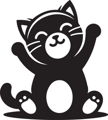 Vector illustrator of stylish cat head